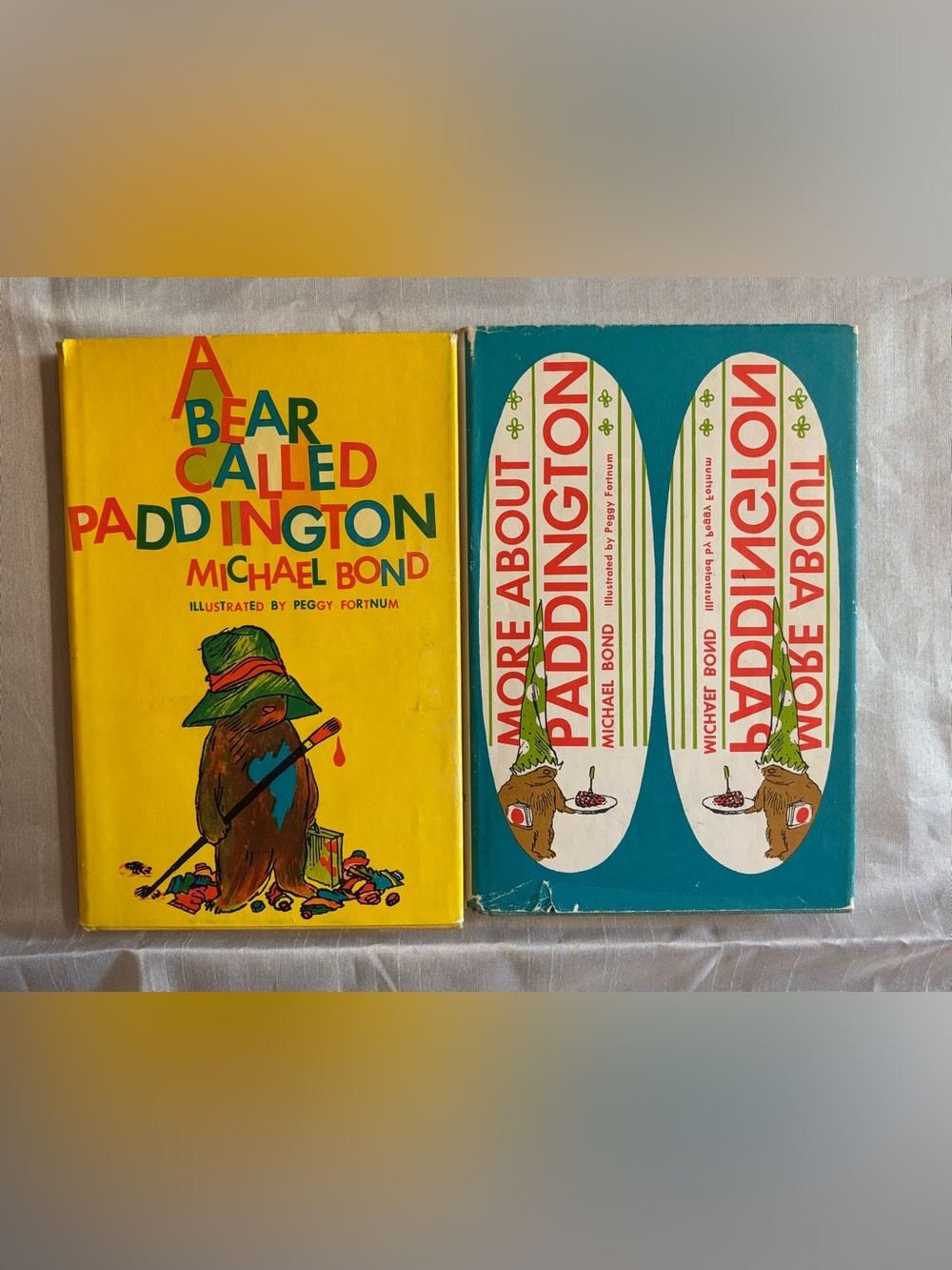 Vintage Paddington Set Of 2 Hardcover Books Houghton Mifflin With Dust Jackets